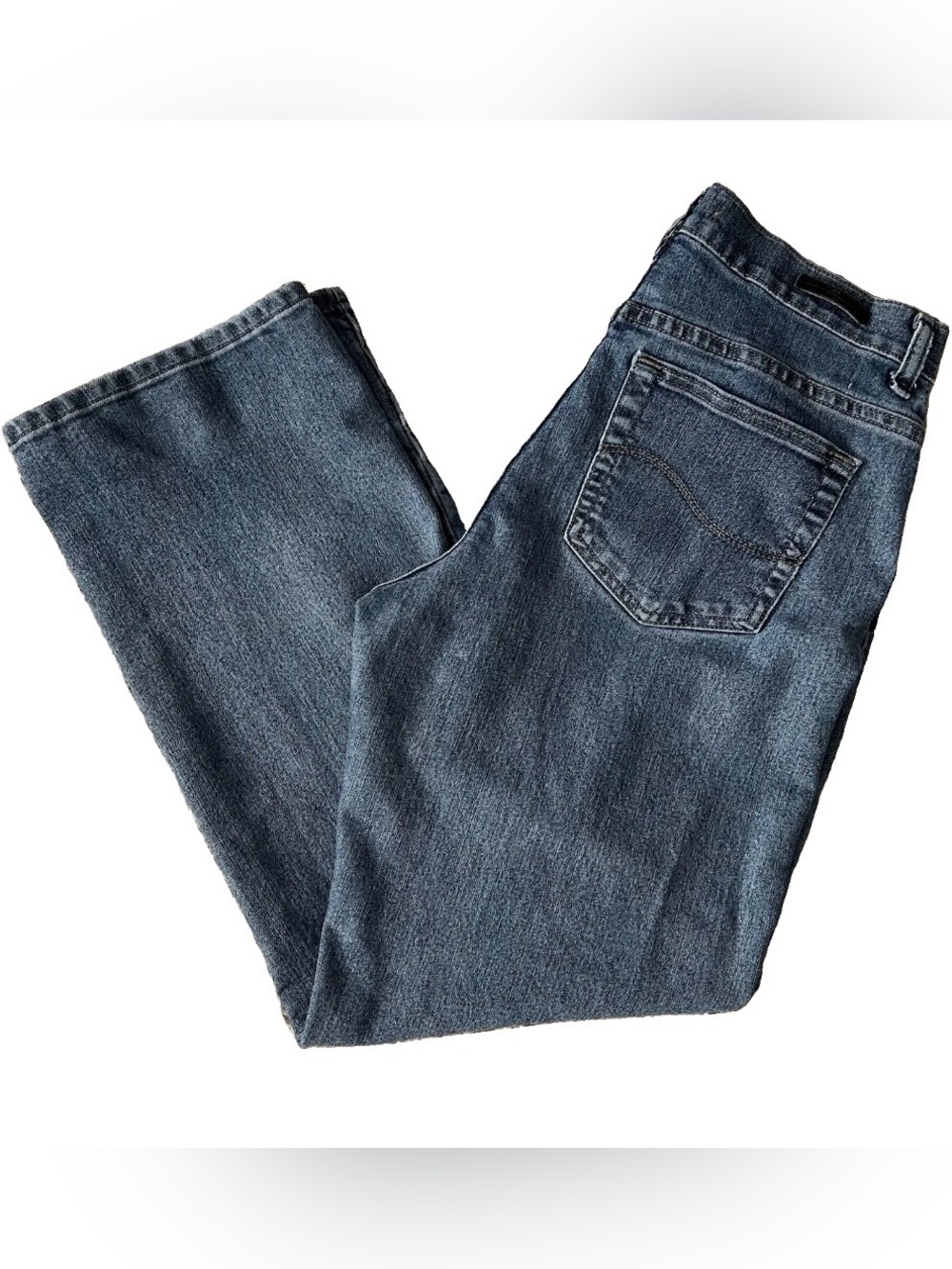 Lee Women's Relaxed Fit Straight Leg Jeans Mid Rise Petite Size 10P